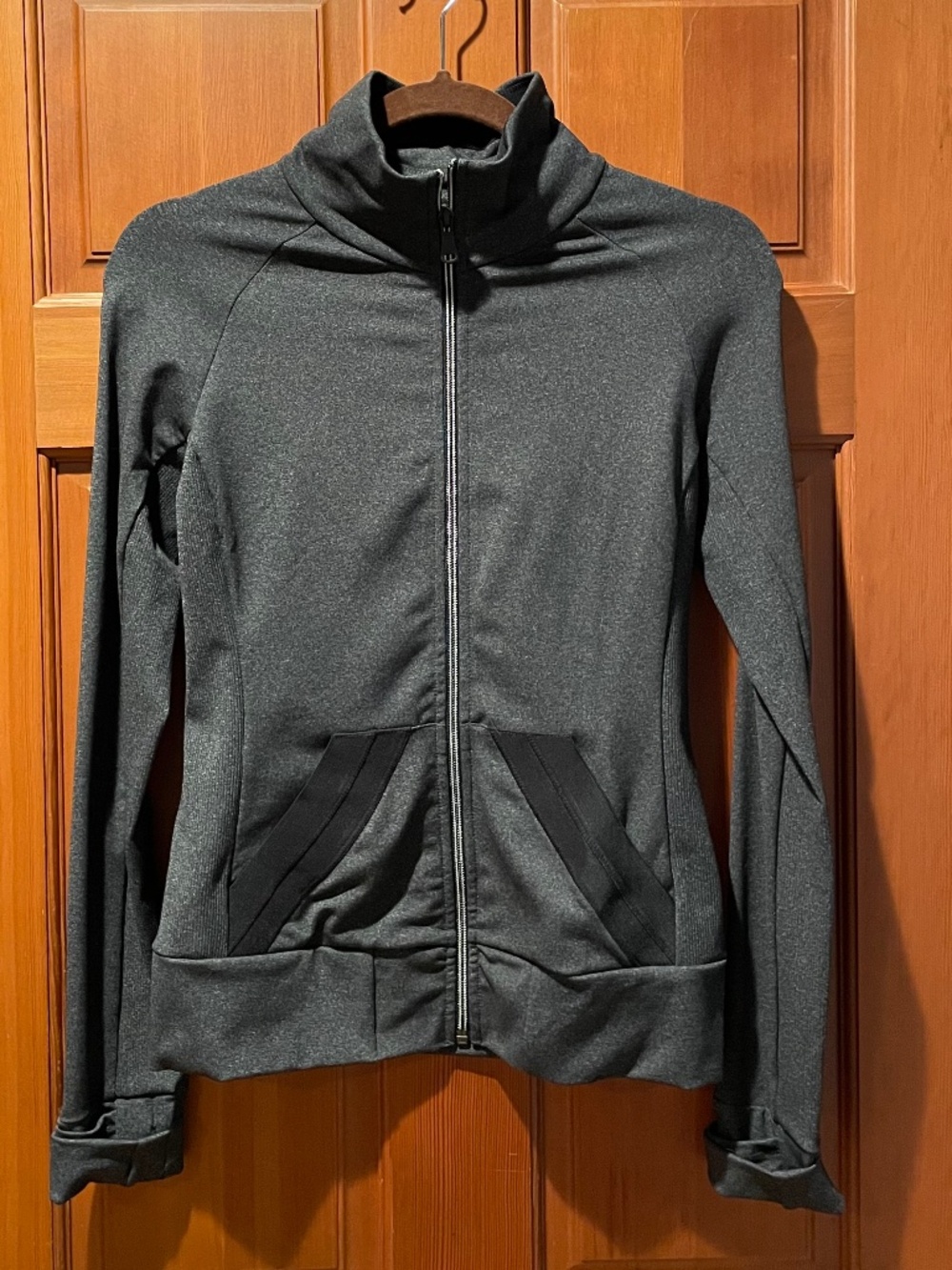 PRANA Ex-Small Maura Heathered Grey Zip front ActiveWear Jacket w/ Front Pockets